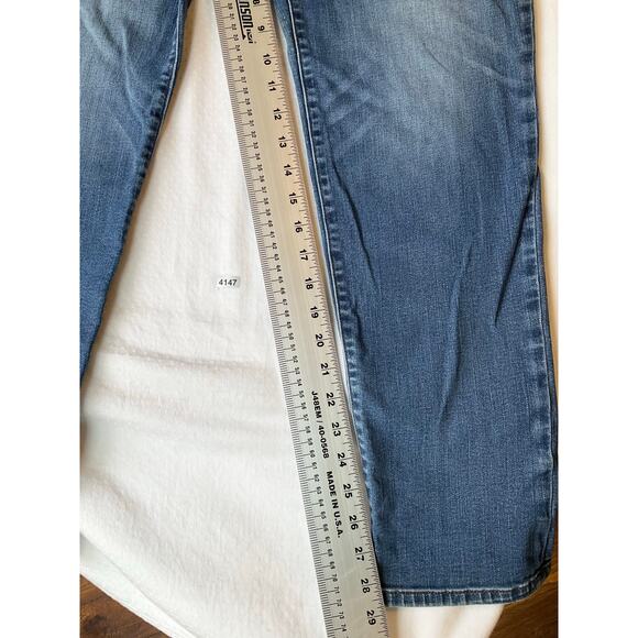 Chico’s Women Skinny Boyfriend Jeans size 1X Blue Mid Rise Stretch Ankle Cut - Picture 4 of 11